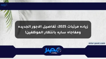 زيادة مرتبات 2025: تفاصيل الأجور الجديدة ومفاجأة سارة بانتظار الموظفين!